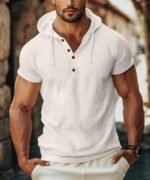 Stone Waffle Hooded Tee - Image 2