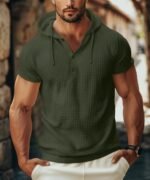 Stone Waffle Hooded Tee - Image 4