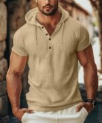 Stone Waffle Hooded Tee